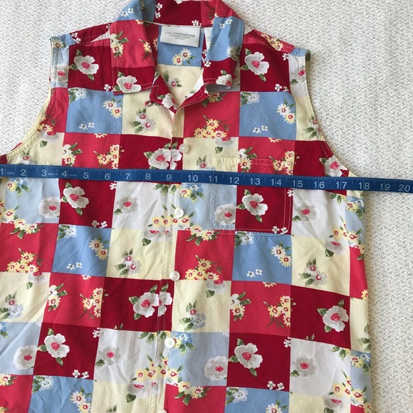 Sold🍯5/$15 vintage 1980’s Preppy Patchwork Quilt look country chic - Picture 6 of 9